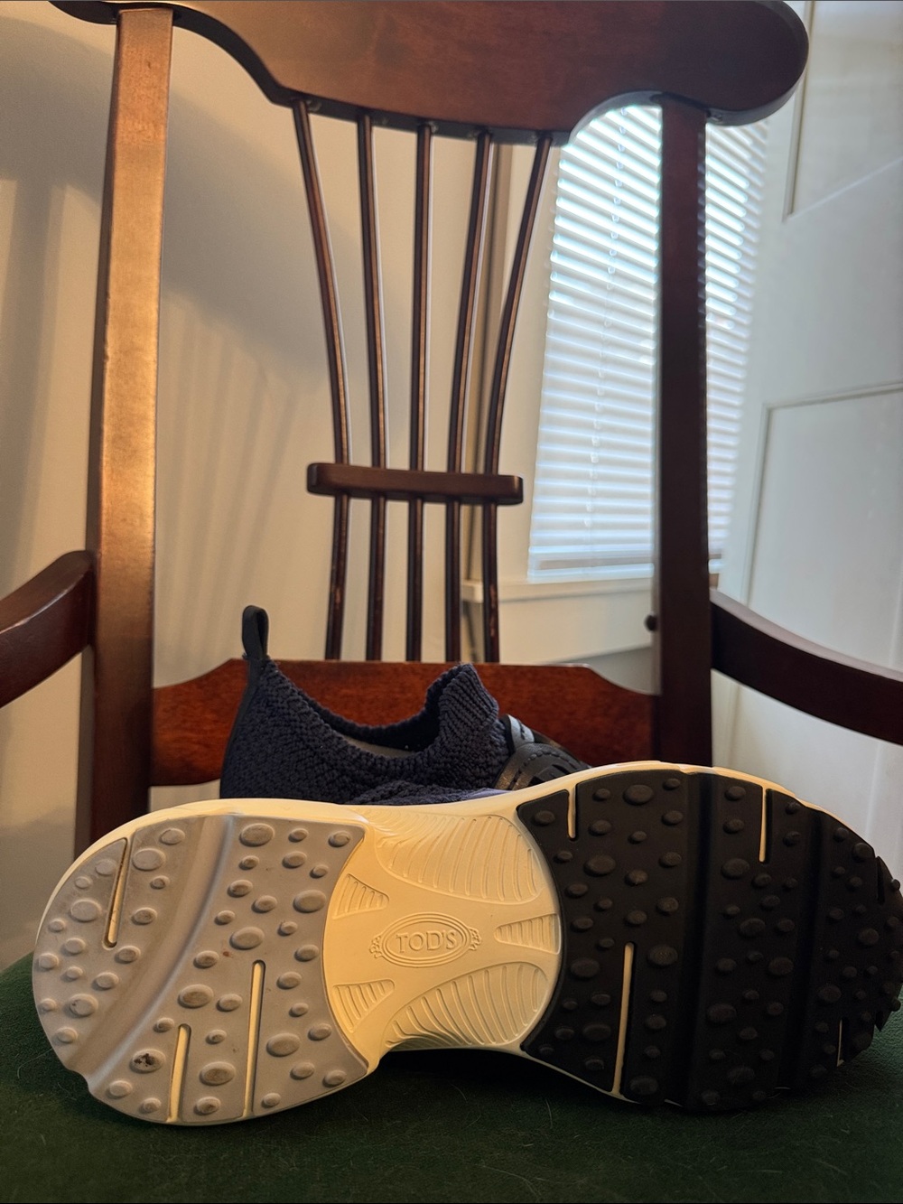 Tod's Kate Navy Knit Slip-On Sneaker - Picture 5 of 12